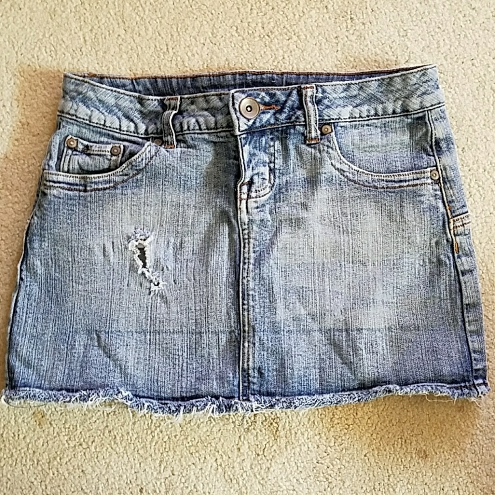 Mini jean skirt